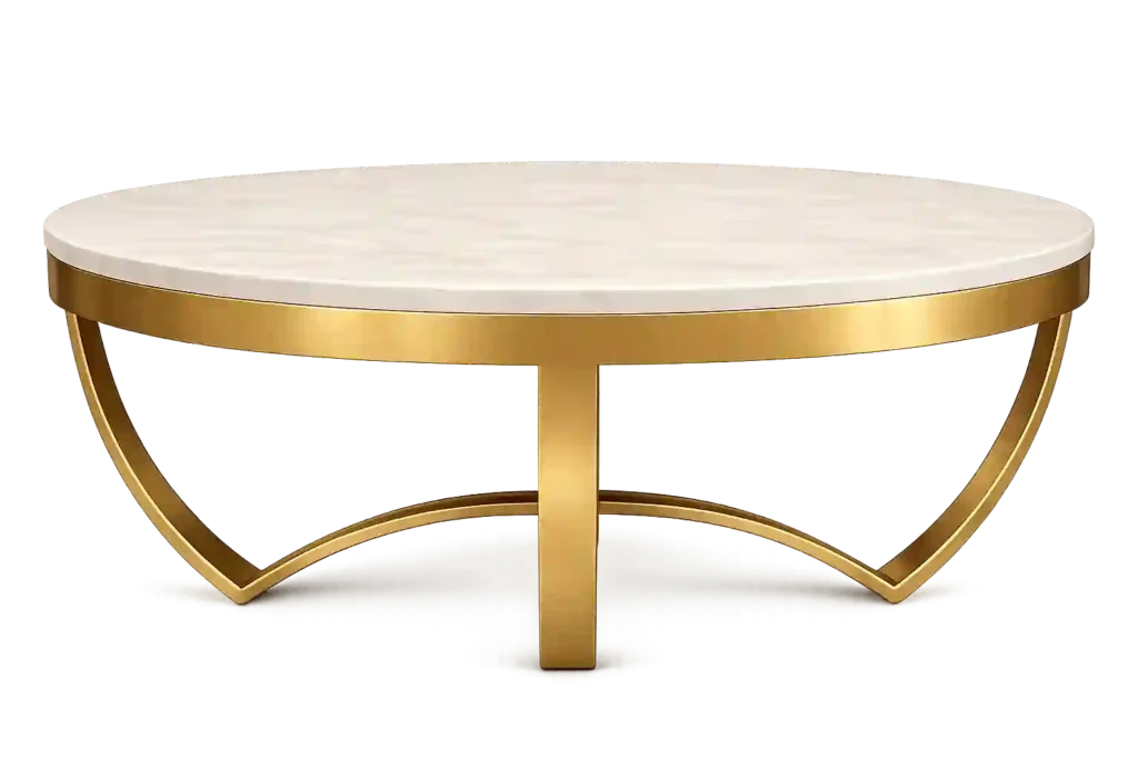 Luxury round coffee table from trusted coffee table suppliers in Qatar.